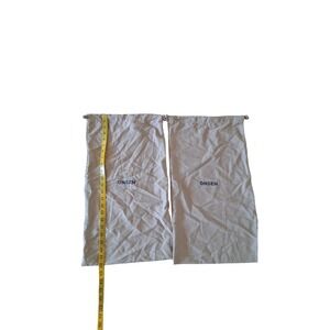 Onsen Tan Cotton Drawstring Storage Bags Set of 2 Large